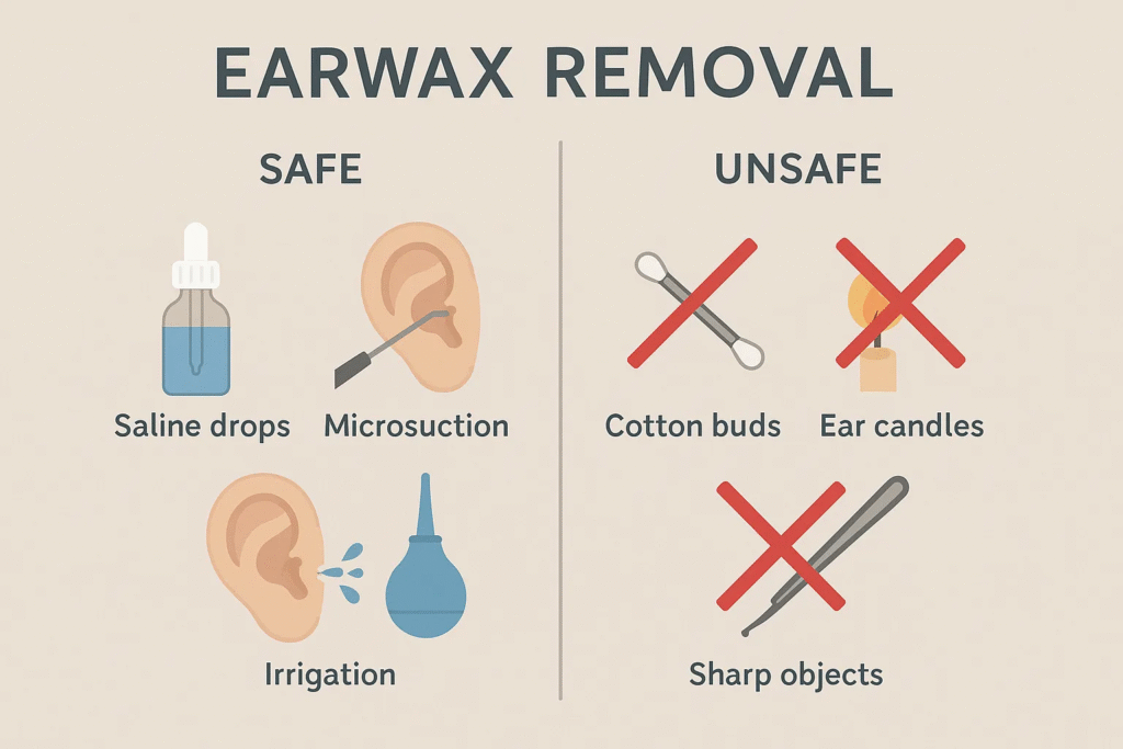 Ear wax removal safe and unsafe method explanation from Ascent Ent specialty clinic 
