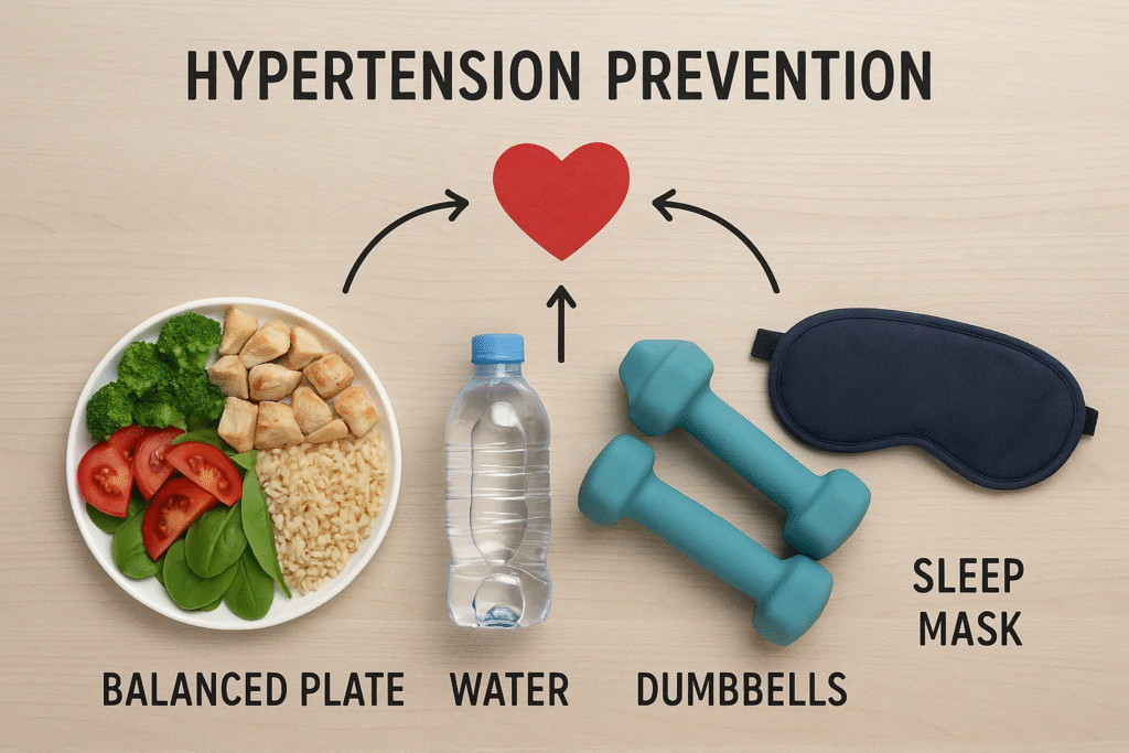 Balanced Food, Exercise and lifestyle to prevent hypertension, a prevention method by the experts in Ascent ENT Specialty Centre 